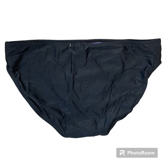 Arizona Jean Co Black Bikini Bottom Plus Size XXL 20 1/2 NEW Minimalist Swim - Picture 2 of 4
